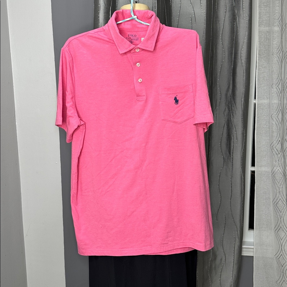 Polo by Ralph Lauren Performance Men's Sz M Vibrant Pink Polo Shirt